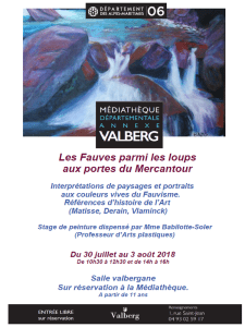 affiche stage fauvisme été 2018 valberg